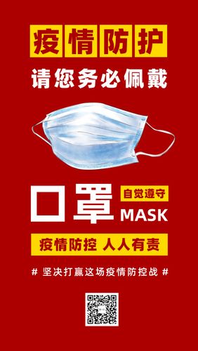 疫情防护呼吁戴口罩武汉新冠肺炎手机海报