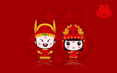 喜结良缘卡通爱情壁纸