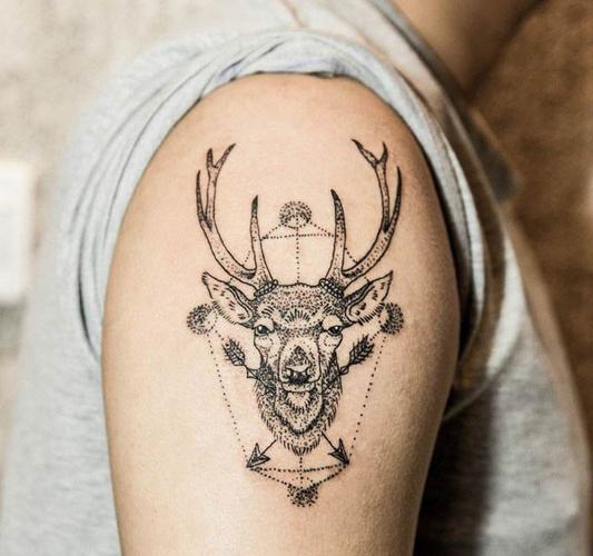 麋鹿纹身图案大全精选推荐