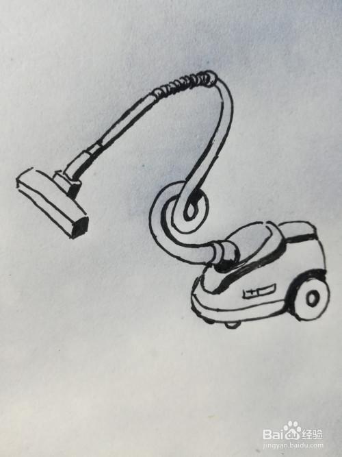怎么画吸尘器的简笔画步骤
