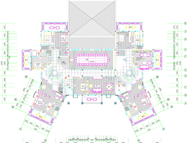 会所一楼半平面图