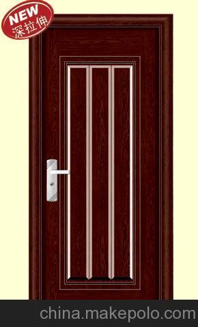 山东直销深拉伸印度紫檀木门,可描金烫金,简氏钢木门系列图片