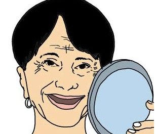 脸上有皱纹人头像图片