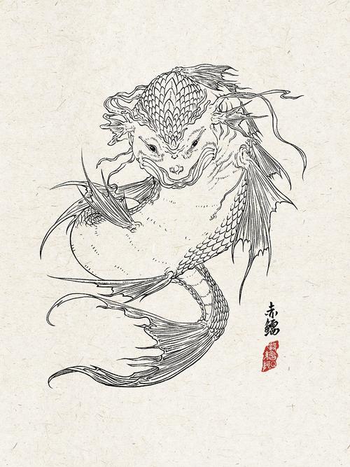 山海经之异兽线描2001
