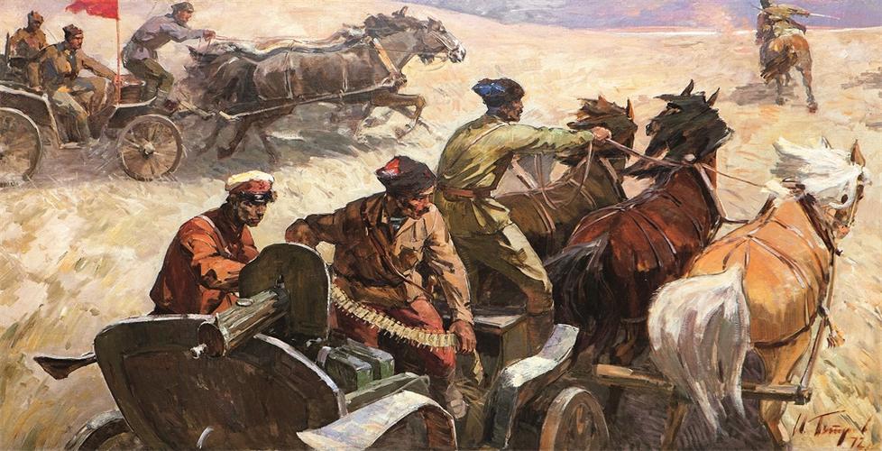 骑兵 布面油画_春秋拍卖