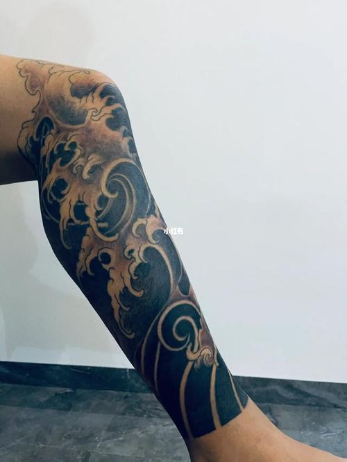 包小腿浪花 #浪子先生 戏如人生_纹身_美妆_彩妆_彩妆