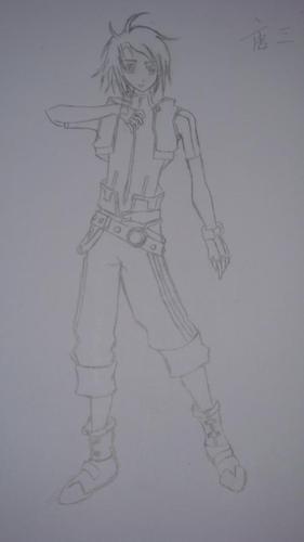 斗罗大陆唐三素描简笔画