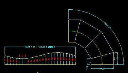 虾米弯头放样尺寸