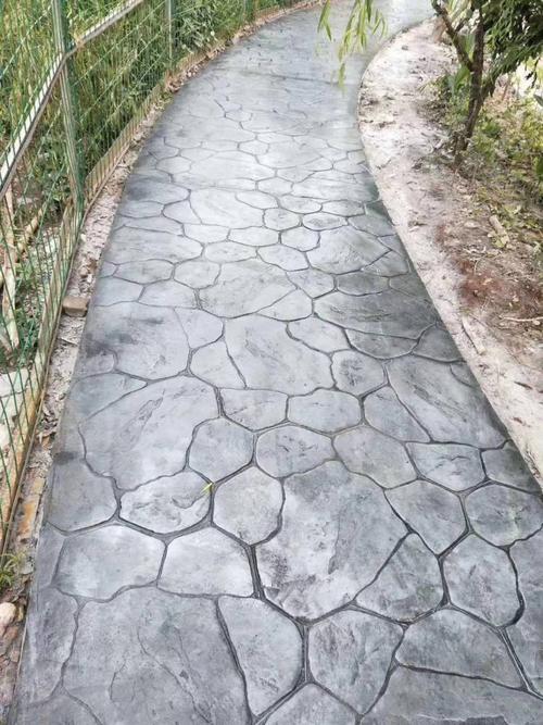 广东公园景观压花道路-压花模具地坪
