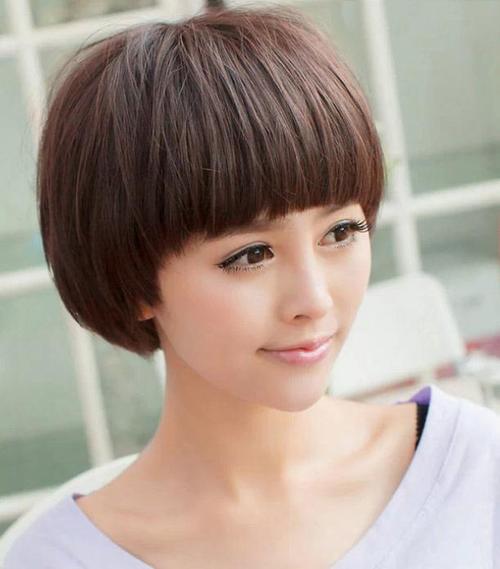 新款假发蘑菇头 短发bobo头 齐刘海蓬松女生气质型 假发套 精致蘑菇