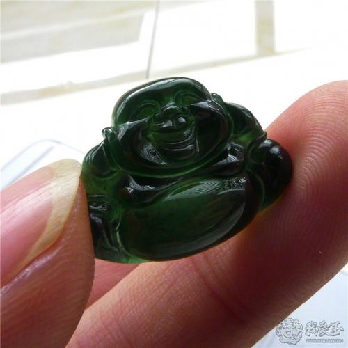 明月翡翠d0117*8195老坑冰种蓝水翡翠坐佛公