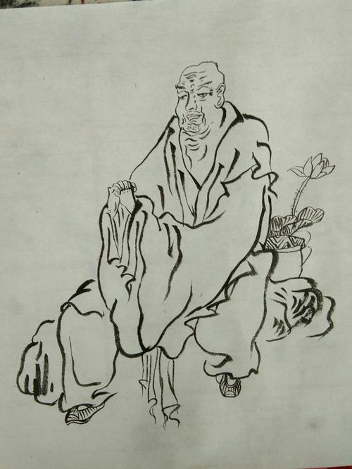 钰雯暑期临习弘一法师108罗汉图