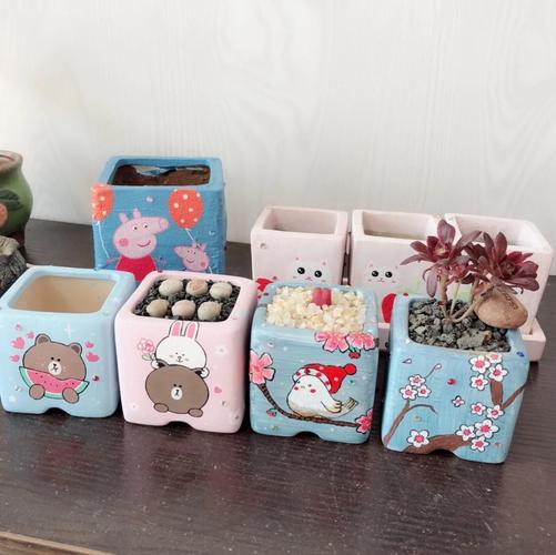 手绘花盆 花盆素材 侵删