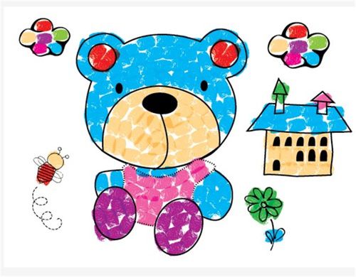 批发儿童手指画印泥画一套8张 幼儿园diy六一礼物 新款玩具礼品
