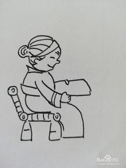 怎么画出老奶奶的简笔画,老奶奶简笔画过程