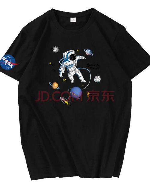 品牌特价宇航员nasa联名衣服男女t恤短袖男潮流2021夏季新款宽松大码