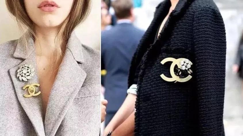 胸针的戴法图片大全-女士胸针戴法图片