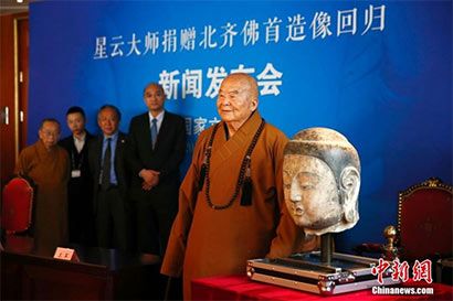 佛教资讯 03 河北幽居寺释迦佛造像合一后庄严亮相 日前,"星云大师