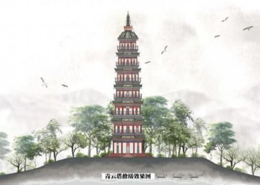 广东文物修缮引争议回应网传图不是同一座塔颜色系复原