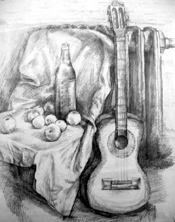 吉他素描图