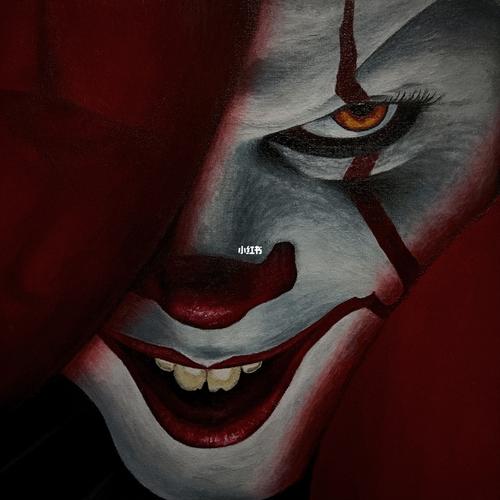 小丑回魂 手绘丙烯画_小丑_丙烯画_手绘_绘画_电影_寻找小红书绘画