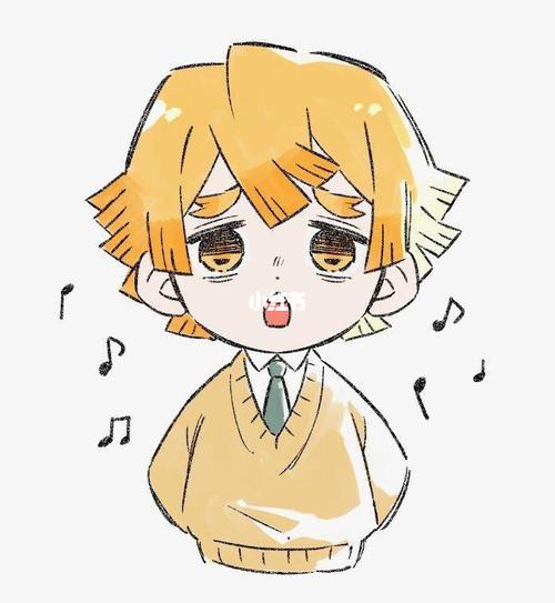 q版善逸来了 快保存吧 卡哇伊～～_鬼灭之刃_影视_动漫