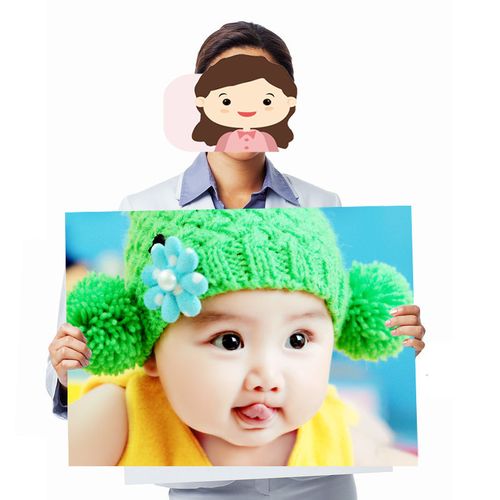 宝宝海报照片漂亮可爱男女画报孕妇备孕胎教bb婴儿画像图片墙贴画