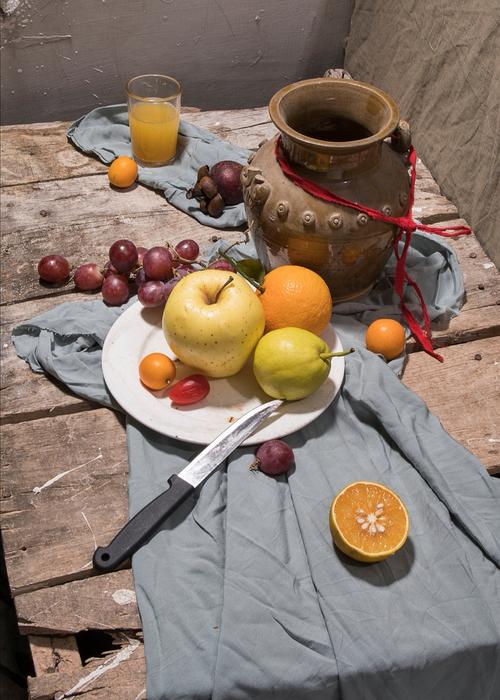 色彩静物写生照片