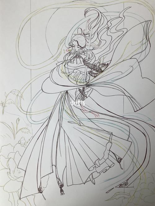 线稿 太子悦神_天官赐福_文化_绘画