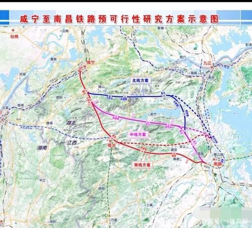 终于,在相关部门的作用下,南昌至咸宁高铁规划线路图出现了.