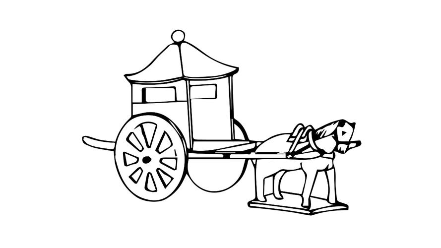 古代马车怎么画