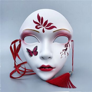 COSPLAY妆容风格头像,cosplay情侣头像 美女面具头套 面具全脸女帅气古风化妆舞会道具性感美