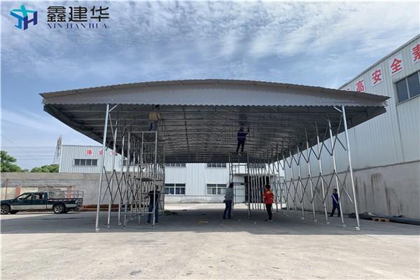 白塔电动伸缩雨棚轨道式厂家供应