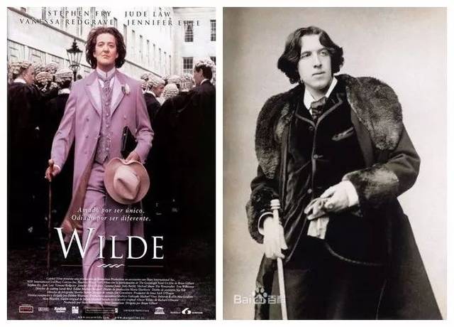 图注:油炸叔版本的王尔德和王尔德本人的照片.