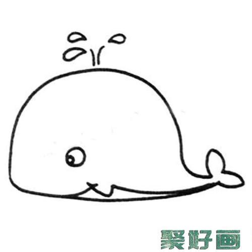 幼儿学鲸鱼简笔画的画法步骤怎么画简笔画教程