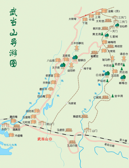 武当山旅游攻略武当山景区导游图地图