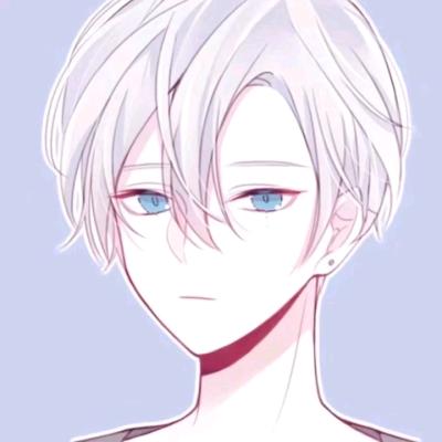 侧面中分男生动漫头像