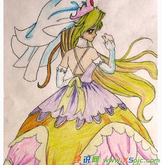 9岁儿童画画大全简单漂亮公主图片