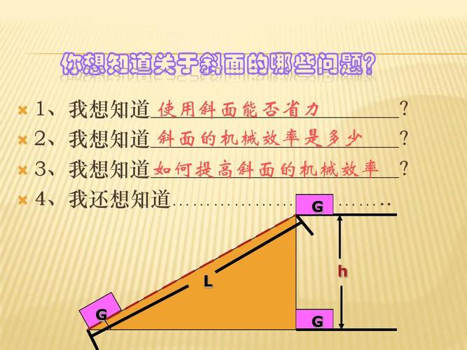 使用斜面能否省力 1,我想知道______