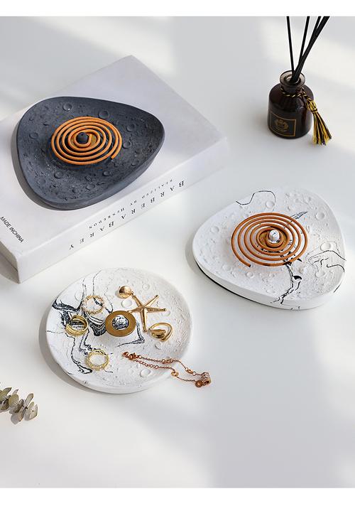 蚊香架家用室内檀香座托熏香盘托创意点香座香炉盘线香香插接灰盘