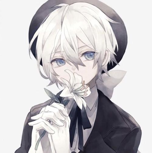 男生动漫头像:可爱奶气的白毛控银发白色系动漫正太头像