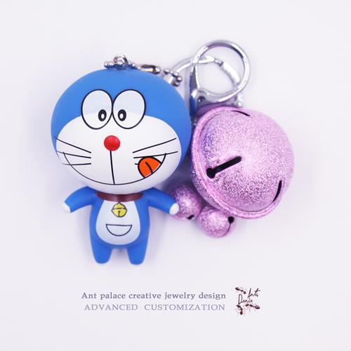 韩国创意女多啦a梦钥匙扣挂件迷你铃铛机器猫可爱叮当学生小礼品
