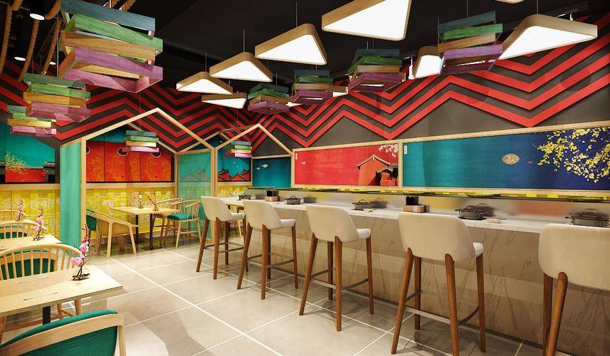 旋转小火锅店面设计效果图