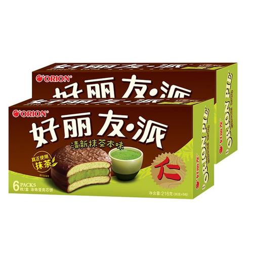 orion/好丽友派清新抹茶味抹茶派6枚*2超值组合-天猫超市-天猫tmall.