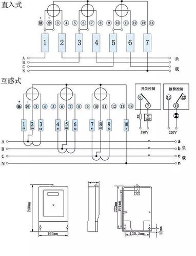 电能表的分类,型号及含义,预付费电表的接线图