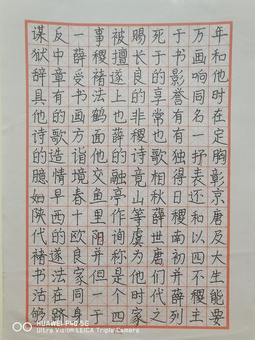 硬笔书法作品展示