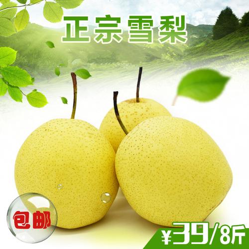 水果新鲜赵州雪花梨正宗雪梨比砀山皇冠库尔勒香梨好8斤装包邮商品