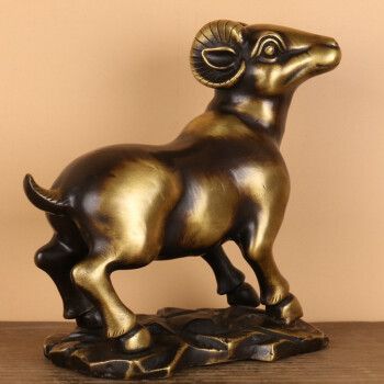 铜魂古匠黄铜摆件生肖羊未羊仿古铜器装饰摆件