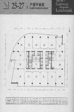 富力盈隆广场写字楼平面图