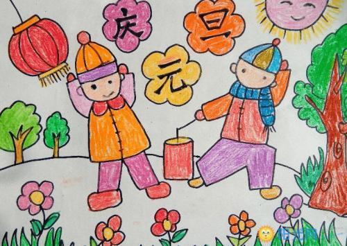 简笔画大全 儿童画图片 正文 儿童过春节绘画图片大图